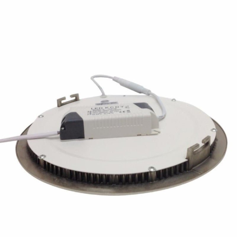 Downlight Dalle LED 12W Extra Plate Ronde Aluminium - Pack de 5