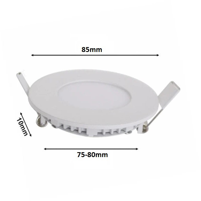 Downlight Led Slim Round Branco 3W