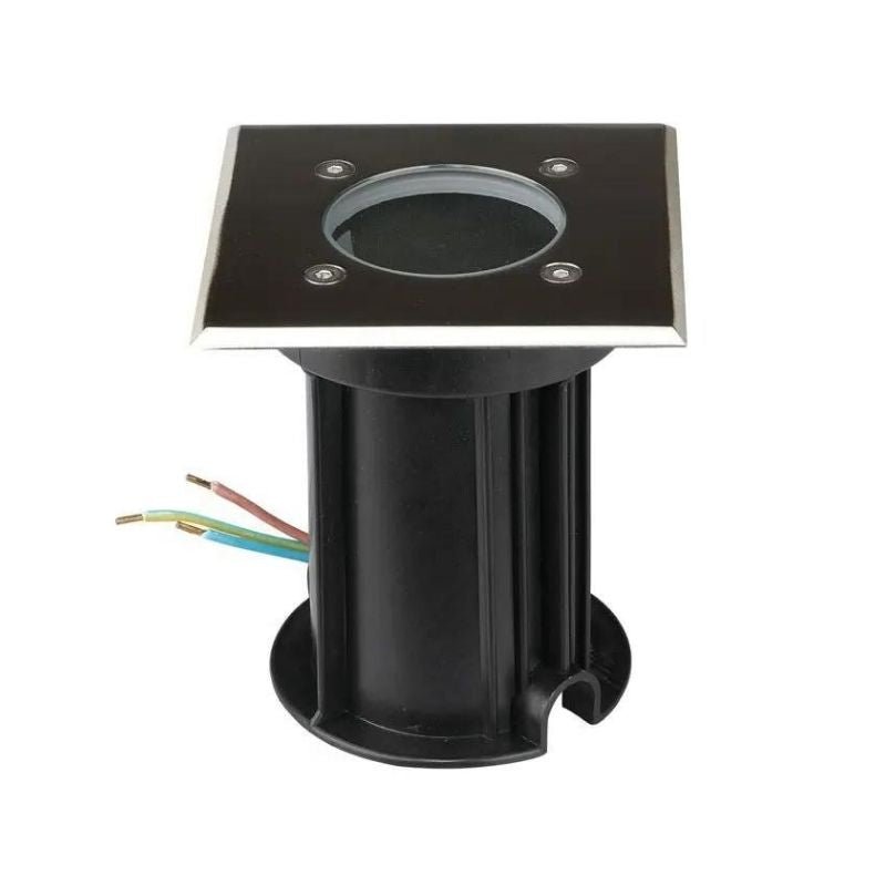 Spot LED Extérieur Encastrable Carré IP65 pour Ampoule GU10 (Pack de 10)