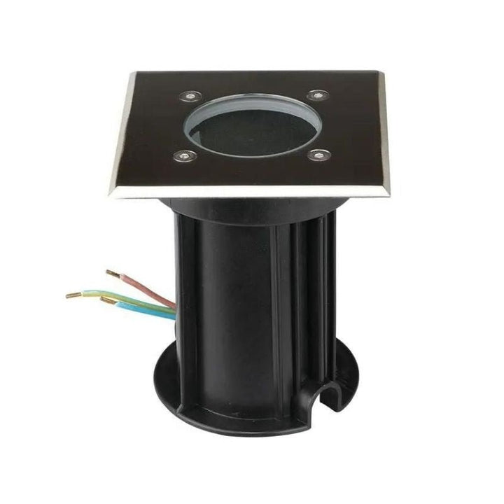 Spot LED Extérieur Encastrable Carré IP65 pour Ampoule GU10 (Pack de 10)