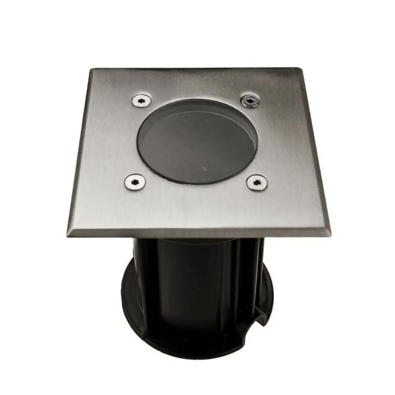 Spot LED Extérieur Encastrable Carré IP65 pour Ampoule GU10 (Pack de 10)