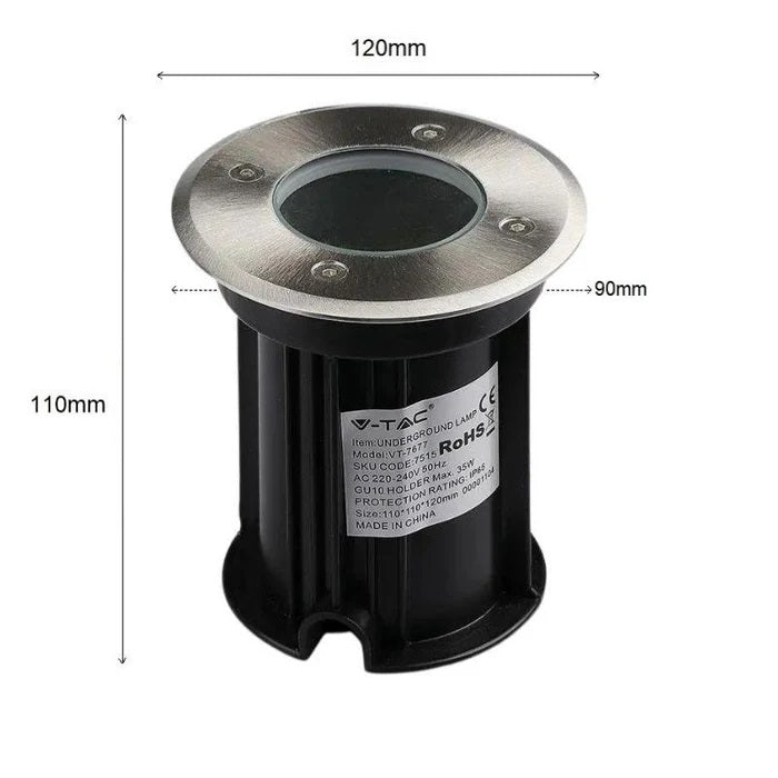 Spot LED Extérieur Encastrable IP65 pour Ampoule GU10 (Pack de 10)