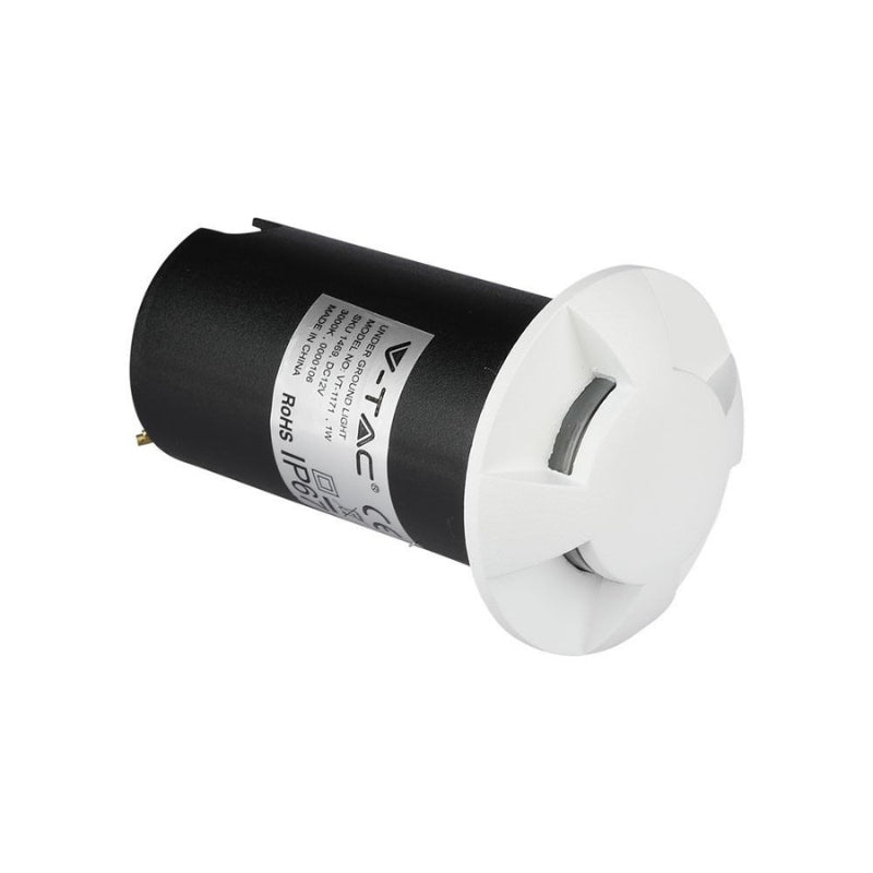 Spot LED Extérieur Encastrable IP67 DC12V 1W 4 Faisceaux Blanc