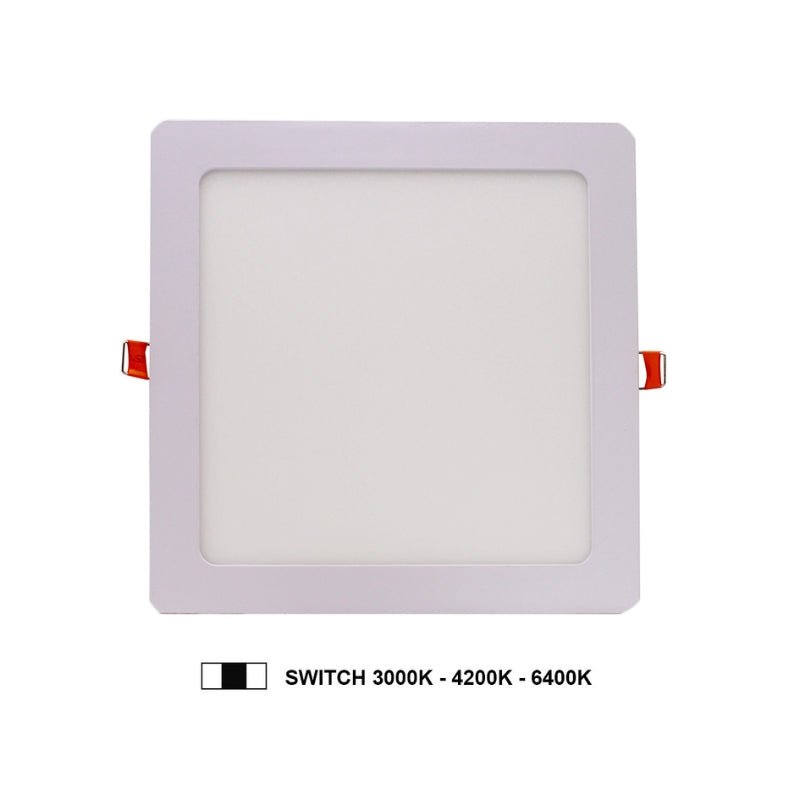 Spot LED Extra Plat Carré 12W Blanc CCT - 3000K/4000K/6000K ( Pack de 10 )