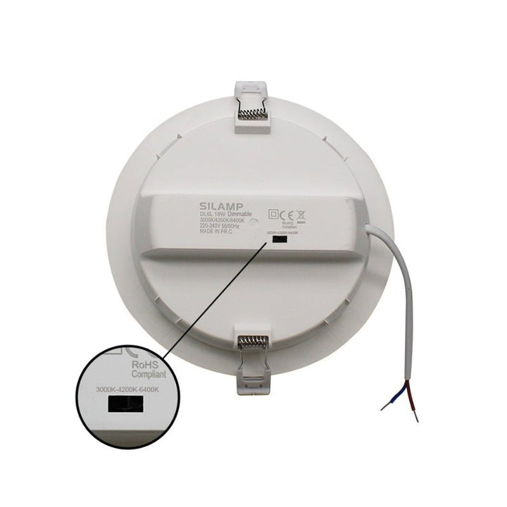 Spot LED Extra Plat Downlight Rond 12W Blanc CCT - 3000K/4000K/6000K