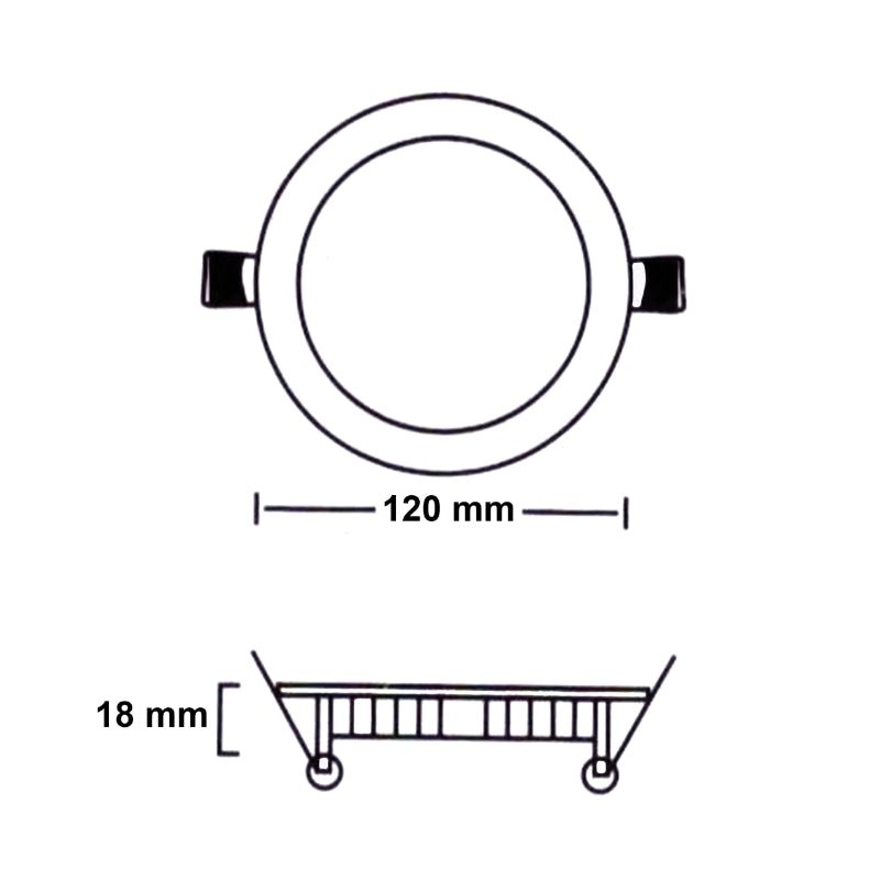 Spot LED Extra Plat Downlight Rond 6W Blanc CCT - 3000K/4000K/6000K (Pack de 10)