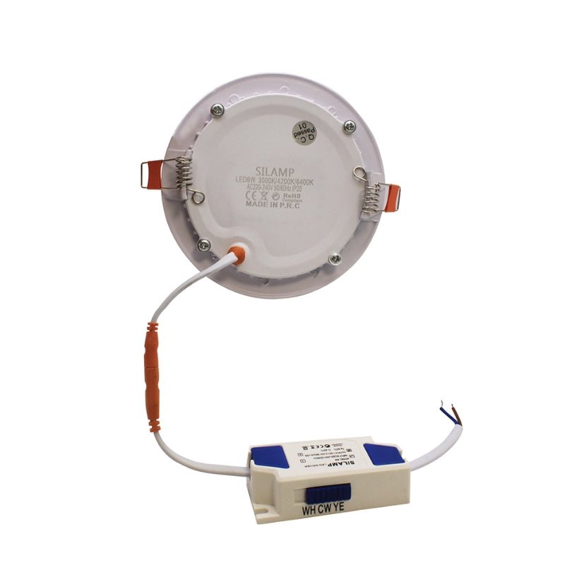 Spot LED Extra Plat Downlight Rond 6W Blanc CCT - 3000K/4000K/6000K (Pack de 10)