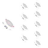 Spot LED Extra Plat Downlight Rond 6W Blanc CCT - 3000K/4000K/6000K (Pack de 10)