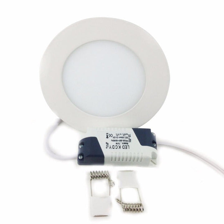 Downlight Dalle LED 12W Extra Plate Ronde Blanc