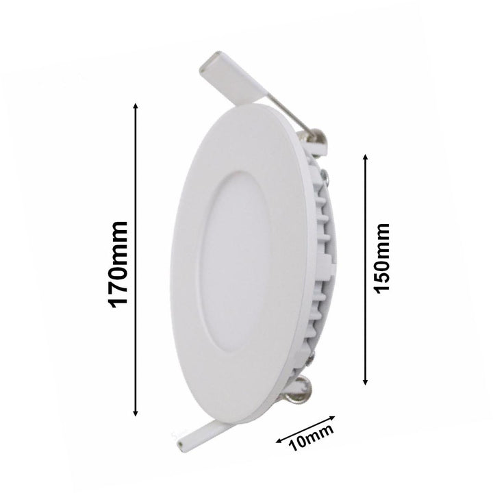 Downlight Dalle LED 12W Extra Plate Ronde Blanc - Pack de 5