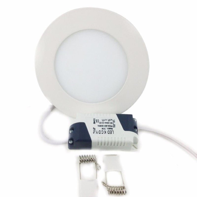 Downlight Dalle LED 12W Extra Plate Ronde Blanc - Pack de 5