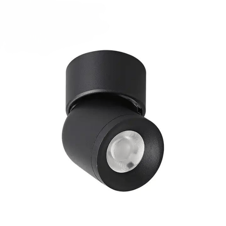 Refletor LED preto ajustável 6W para trilho magnético extra plano MM30