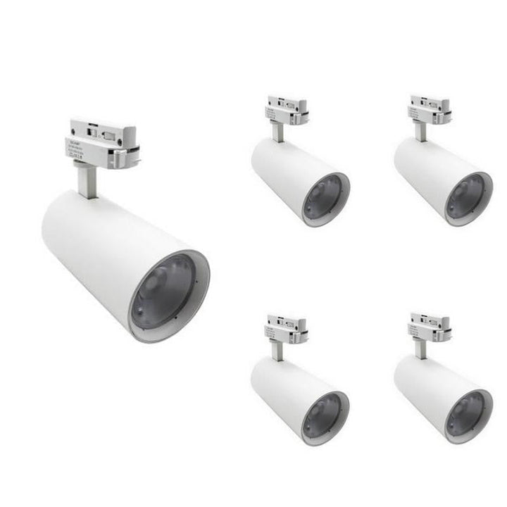 Spot LED sur Rail 30W 45° Monophasé (Pack de 5)