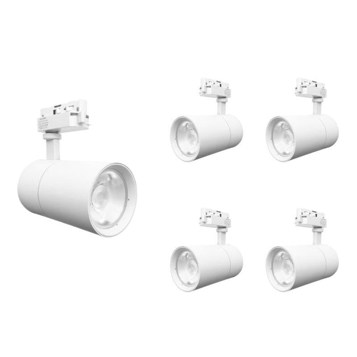 Spot LED sur Rail 30W 80° Compact Monophasé (Pack de 5)
