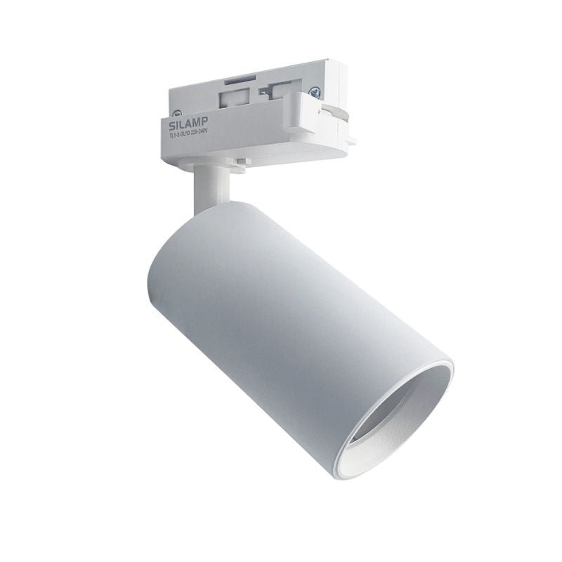 Spot LED sur rail 80° Monophasé Blanc pour ampoule GU10
