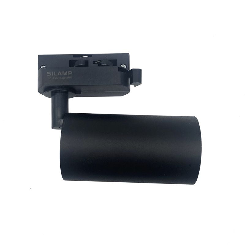 Spot LED sur rail 80° Monophasé Noir pour ampoule GU10
