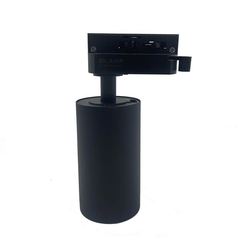 Spot LED sur rail 80° Monophasé Noir pour ampoule GU10