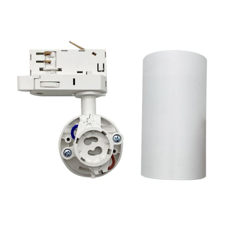 Spot LED sur rail 80° Triphasé Blanc pour ampoule GU10