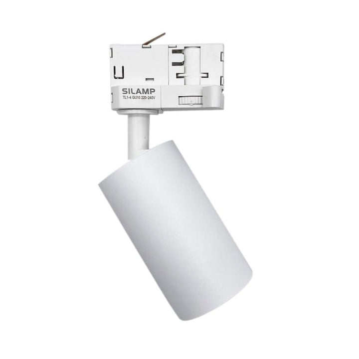 Spot LED sur rail 80° Triphasé Blanc pour ampoule GU10