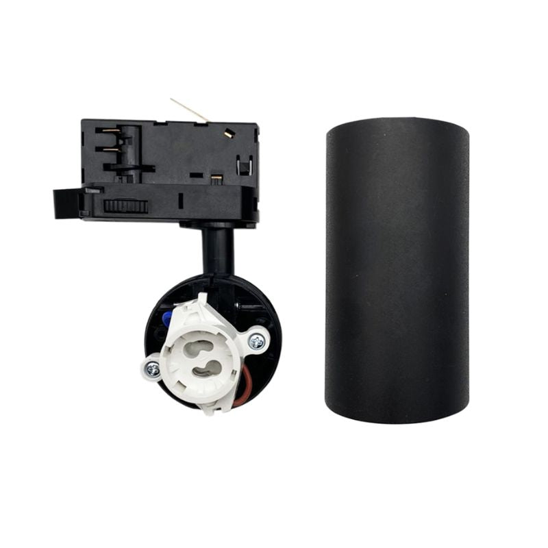 Spot LED sur rail 80° Triphasé Noir pour ampoule GU10