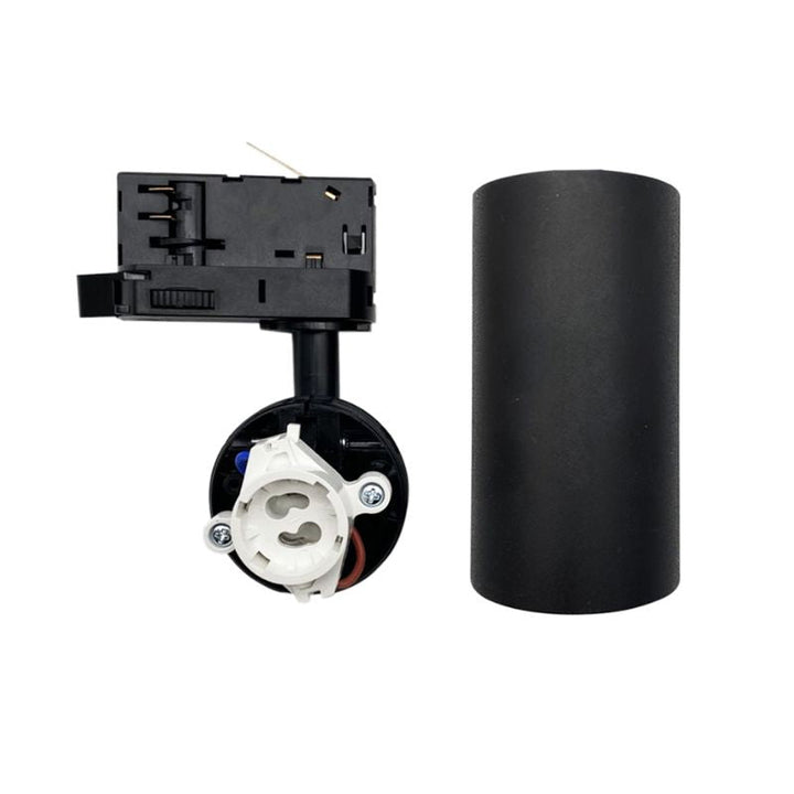 Spot LED sur rail 80° Triphasé Noir pour ampoule GU10