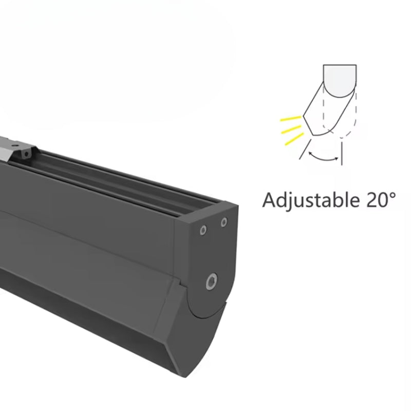 Spot LED sur Rail Linéaire Triphasé 90cm 40W Noir Garantie 5 ans