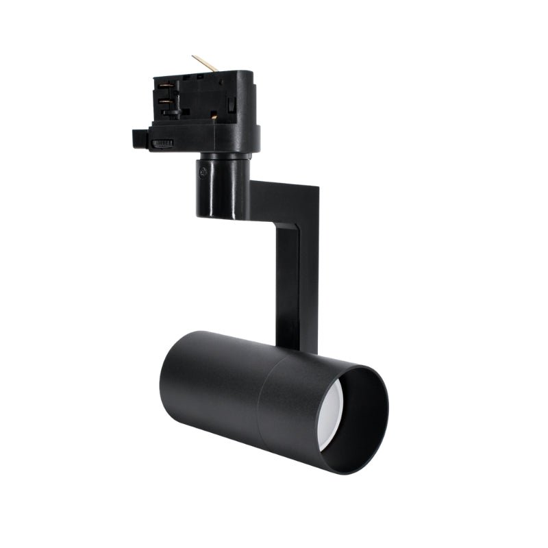 Spot LED sur Rail Triphasé NOIR 36° pour ampoule GU10