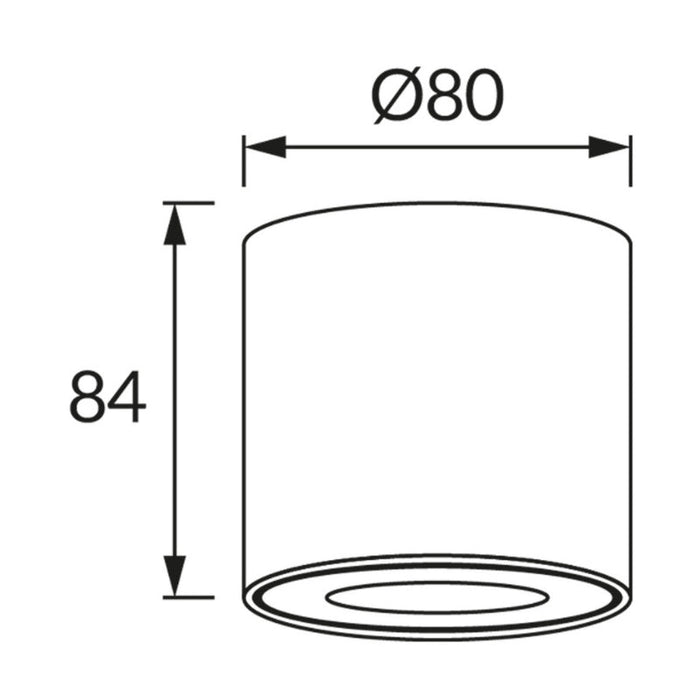 IP54-Deckenaufbaustrahler für GU10-Glühbirne