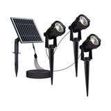 Spots à piquer LED Solaires Noirs 1,2W IP65 (Lot de 3)