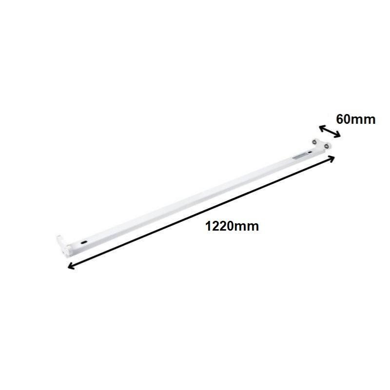 Support Double pour 2 Tubes LED T8 150cm IP20
