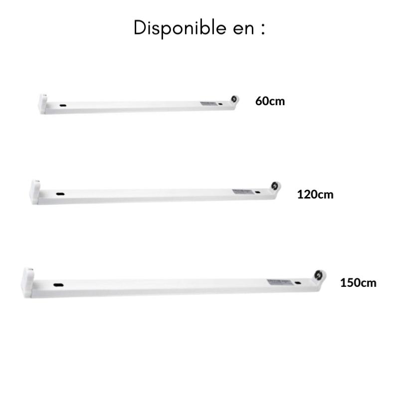 Support Simple pour Tube LED T8 150cm IP20