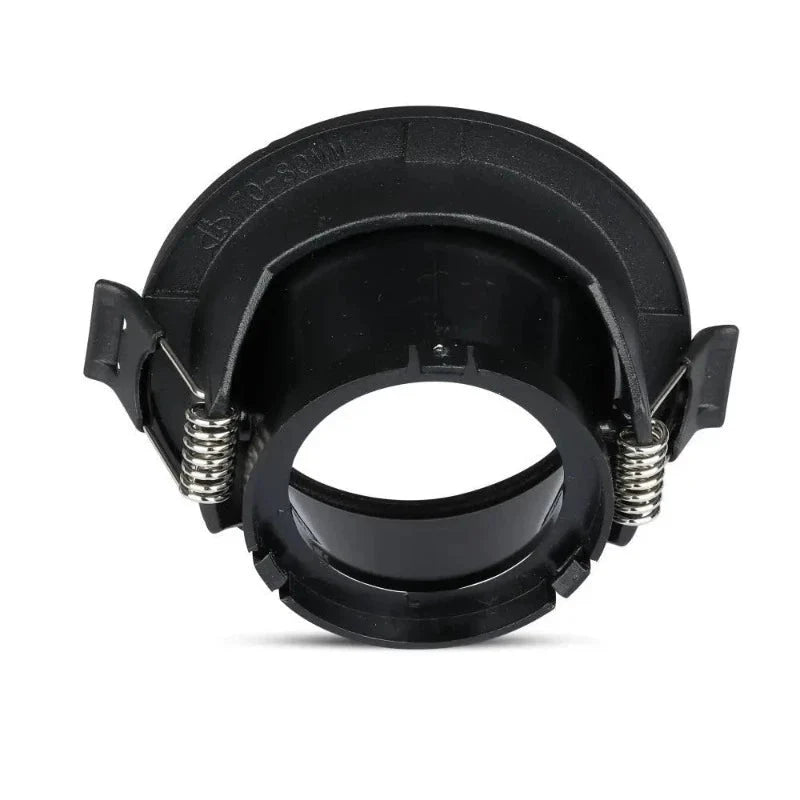 Support Spot Aluminium GU10 LED Demi-Rond Orientable Ø83mm Noir