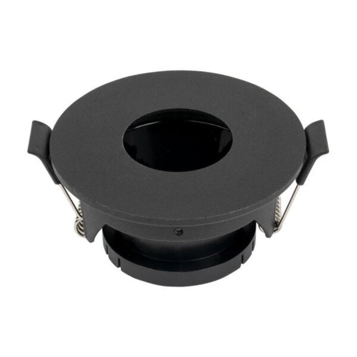 Support Spot Aluminium GU10 LED Rond Orientable Ø83mm Noir