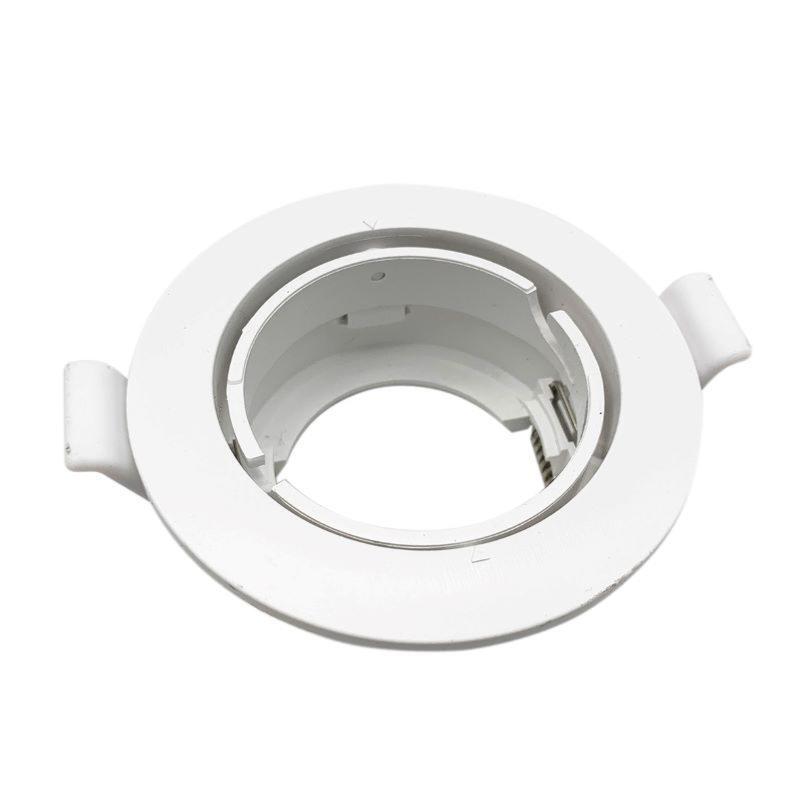 Support Spot Encastrable GU10 LED Orientable Rond BLANC (Pack de 10)
