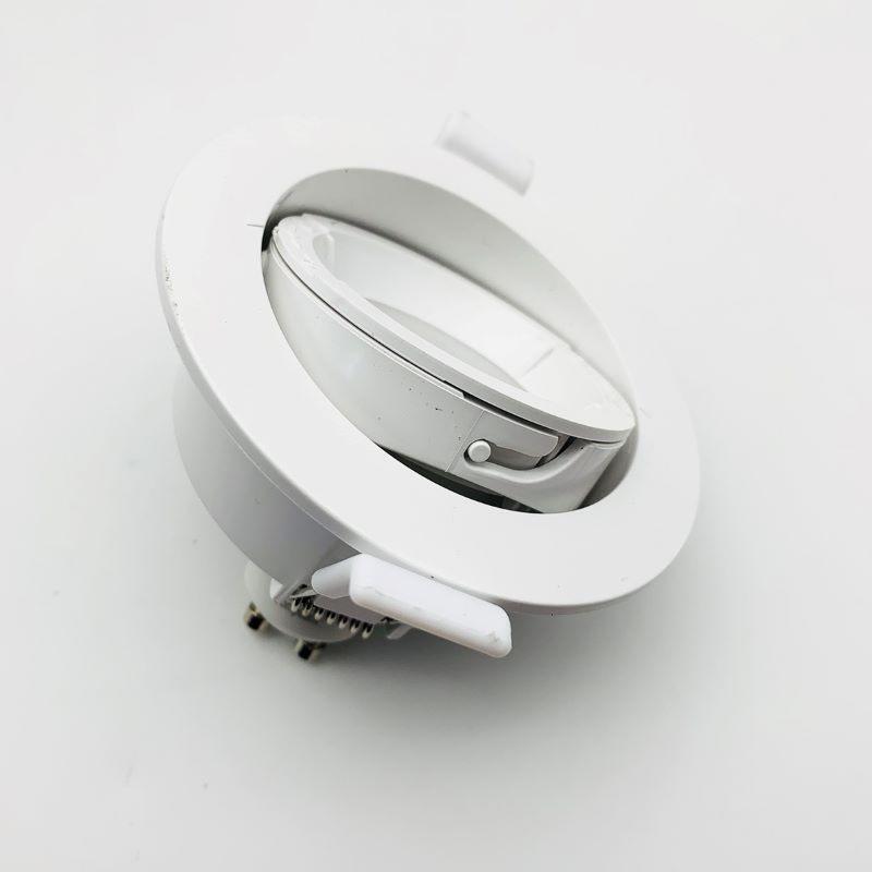 Support Spot Encastrable GU10 LED Orientable Rond BLANC (Pack de 10)