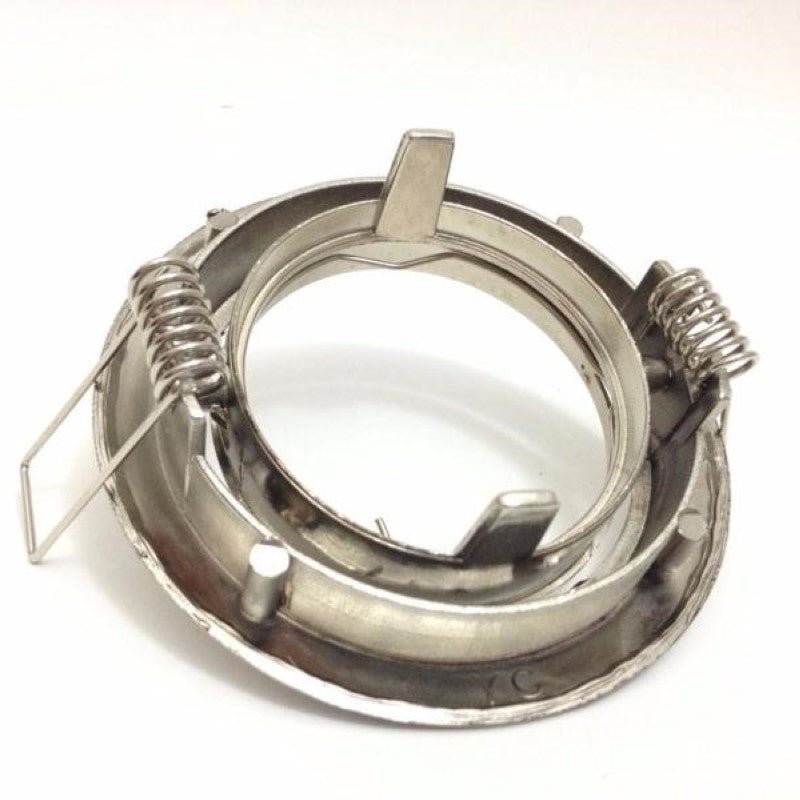Support Spot Encastrable GU10 LED Orientable Rond Inox - Pack de 10