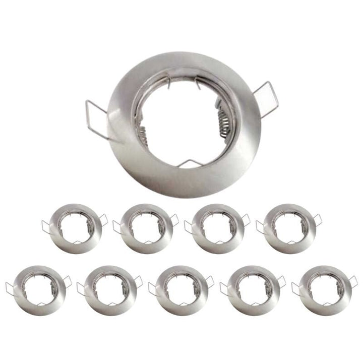 Support Spot Encastrable GU10 Rond en Acier (Pack de 10)