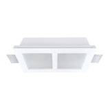 Soporte Foco Blanco Cuadrado Doble LED GU10 ø215mm + ventanas opacas