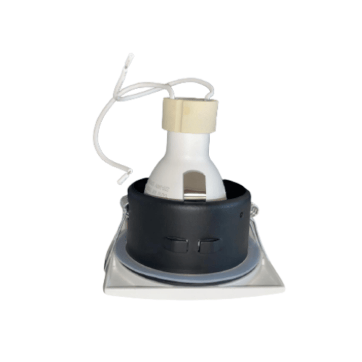 Support Spot GU10 IP65 Carré 82mm Blanc