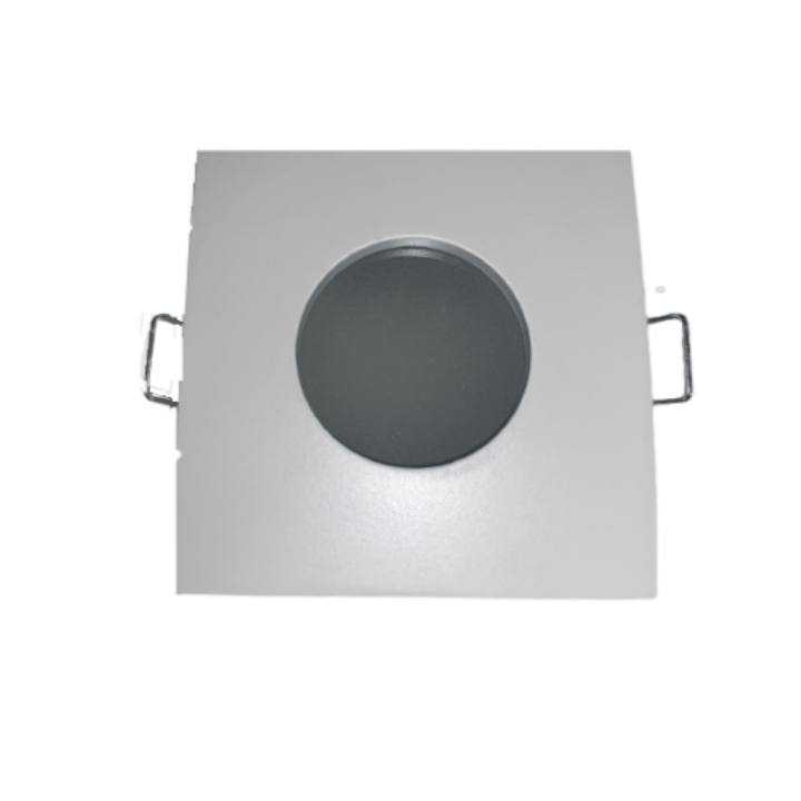 Support Spot GU10 IP65 Carré 82mm Blanc