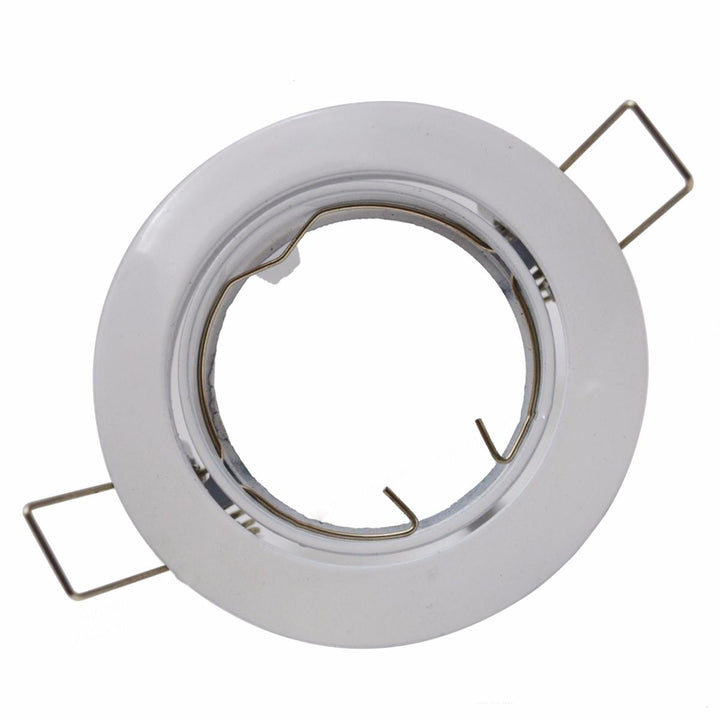 Support Spot Encastrable GU10 LED Orientable Rond Blanc