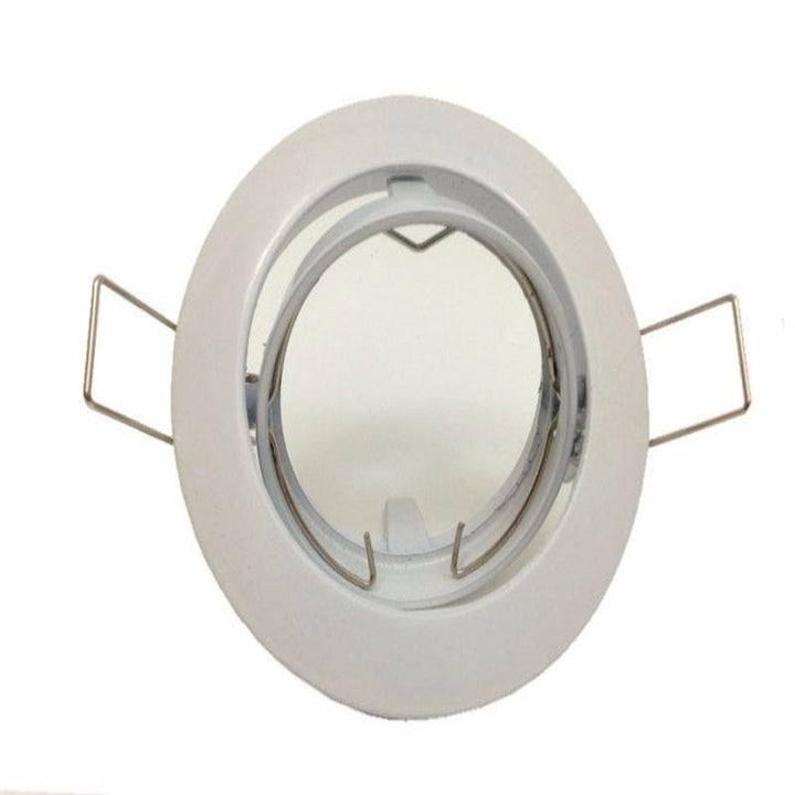 Support Spot Encastrable GU10 LED Orientable Rond Blanc