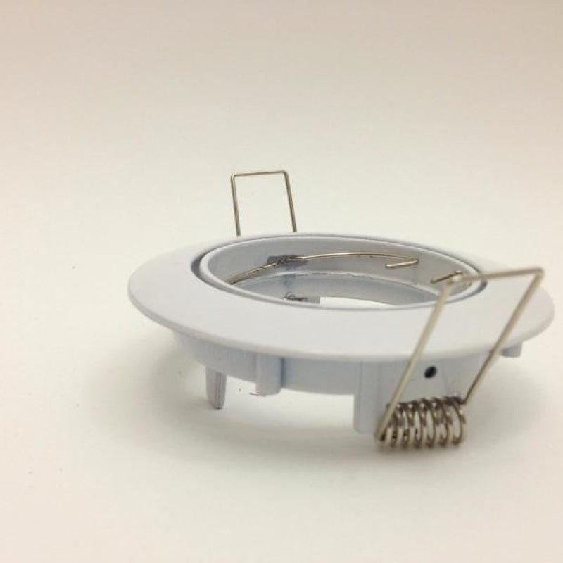 Support Spot Encastrable GU10 LED Orientable Rond Blanc - Pack de 10