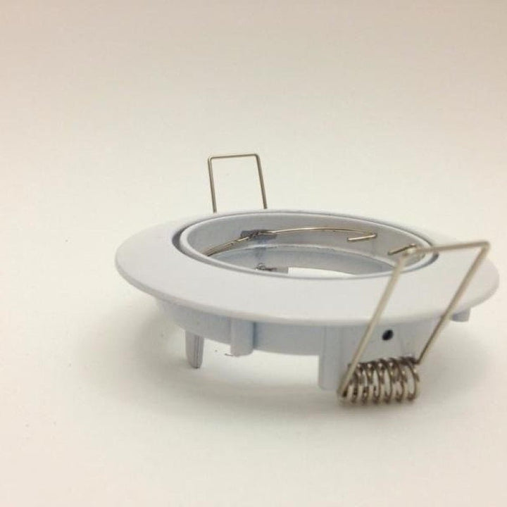 Support Spot Encastrable GU10 LED Orientable Rond Blanc - Pack de 10
