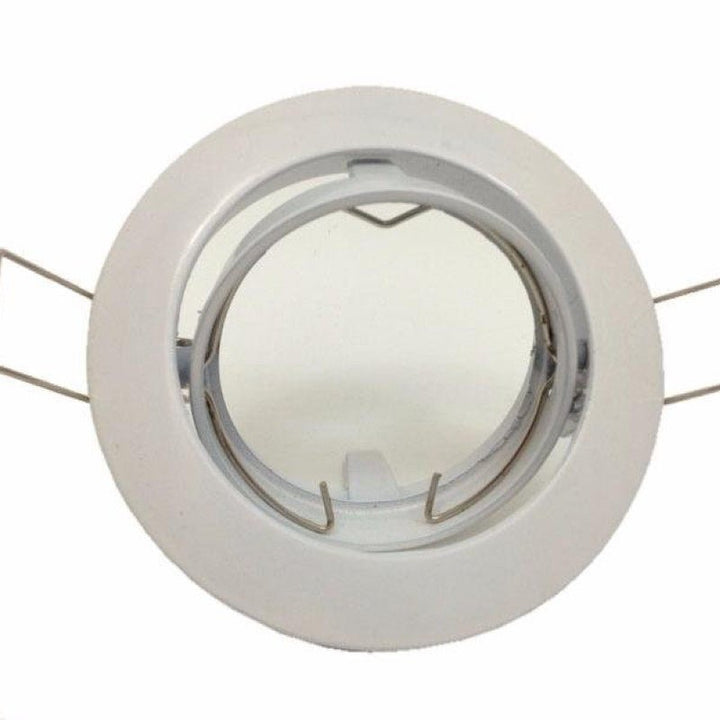 Support Spot Encastrable GU10 LED Orientable Rond Blanc - Pack de 10