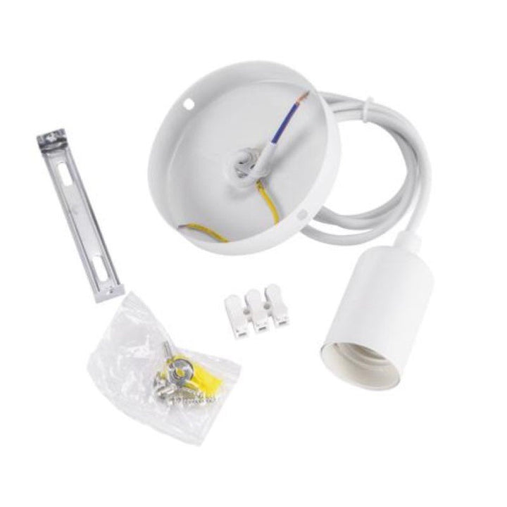 Suspension Ampoule E27 100cm Blanc