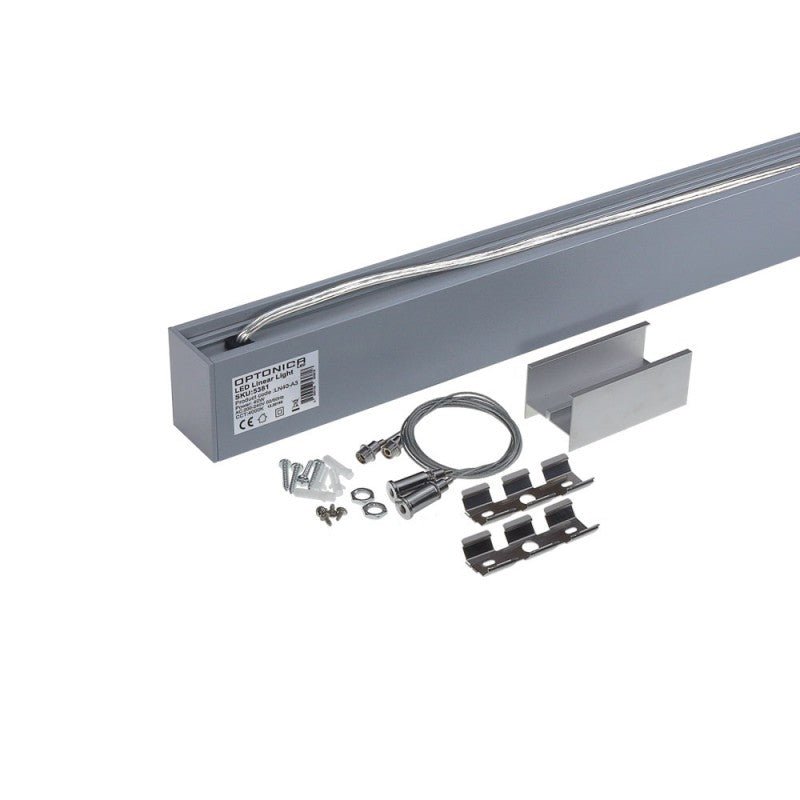 Suspension Linéaire LED 120cm 40W Interconnectable Gris