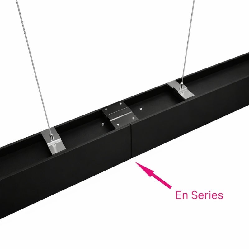 Pack de 10 - Suspension Linéaire LED 120cm 36W Interconnectable NOIR - Garantie 5 ans