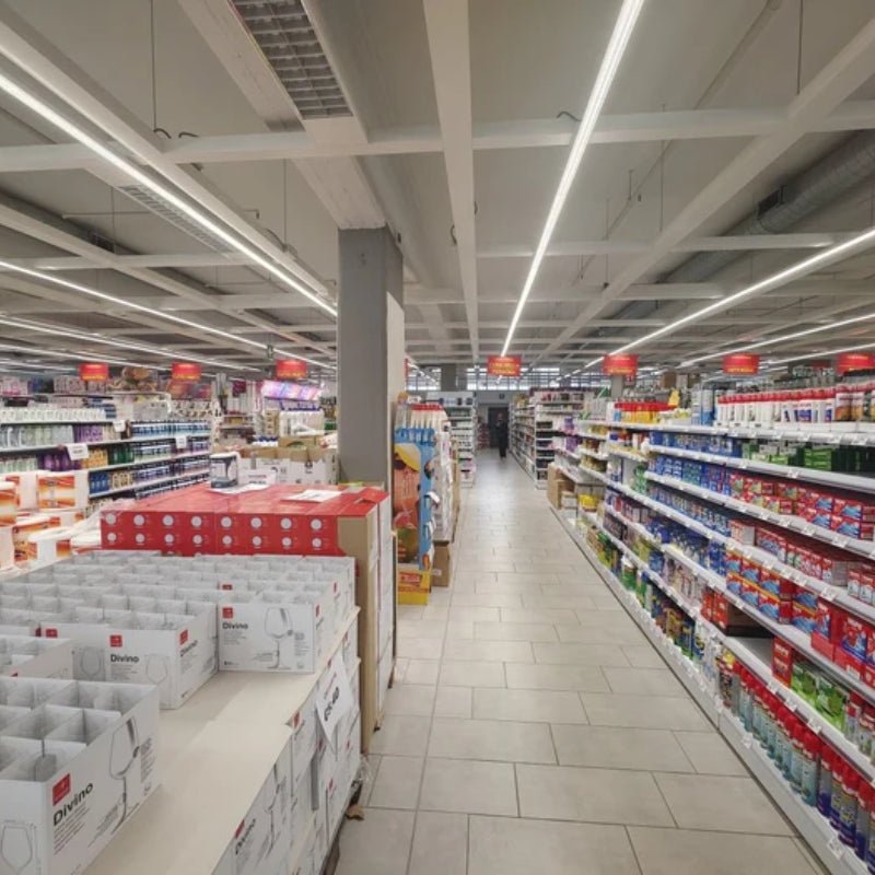 Suspension Linéaire LED 120cm 40W 130lm/W Interconnectable CCT Noir - 3000K/4200K/6400K(Pack de 10)