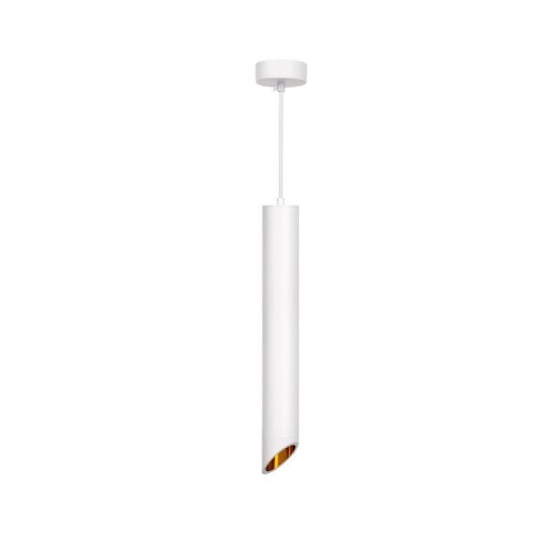 Suspension Luminaire Biseautée GU10 IP20 50cm Blanc et Or